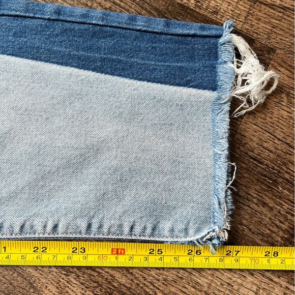 Pistola Pick Me Up 2 Tone Ripped Distressed Button Fly Raw Hem Ankle Jeans Sz 29 - Picture 9 of 10